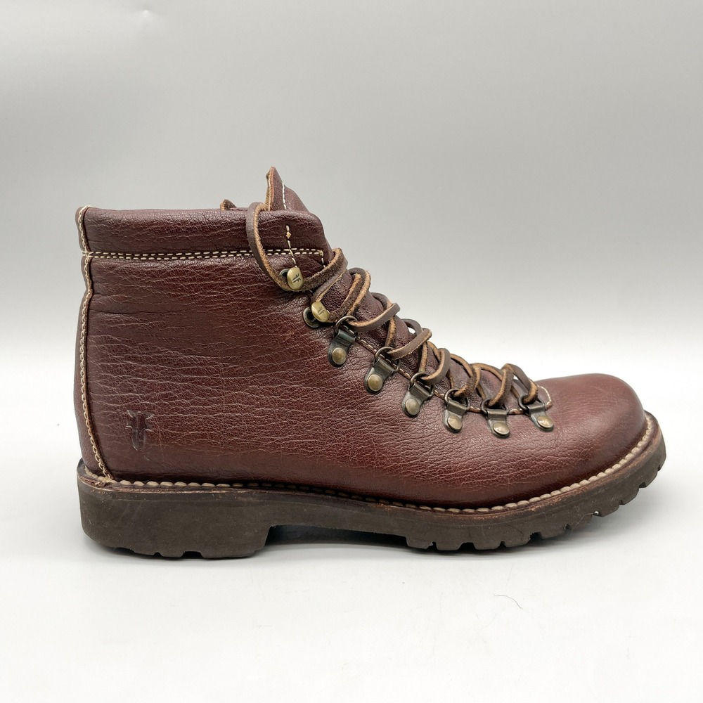 Frye Womens 8.5 B Archie Hiker Boots Brown Leather Gorpcore Granola Boho Rugged